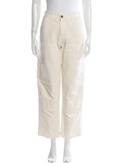 Pre-owned Re/done Straight Leg Pants In Neutral