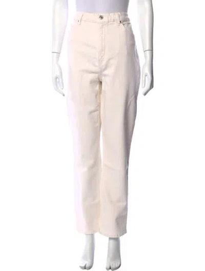Pre-owned Re/done Straight Leg Pants In Neutral