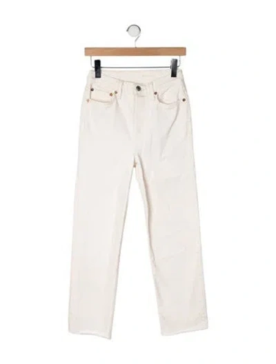 Pre-owned Re/done Straight Leg Pants In Neutral