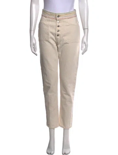 Pre-owned Re/done Straight Leg Pants In Neutrals