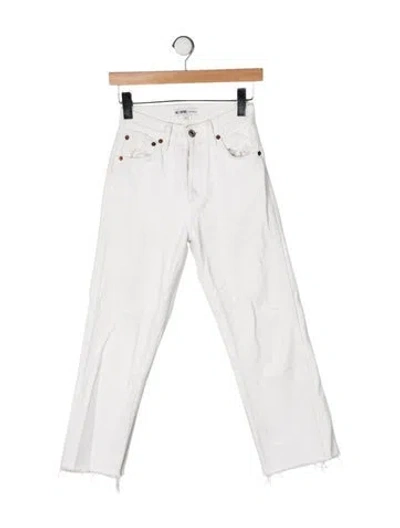 Pre-owned Re/done Straight Leg Pants In Neutrals