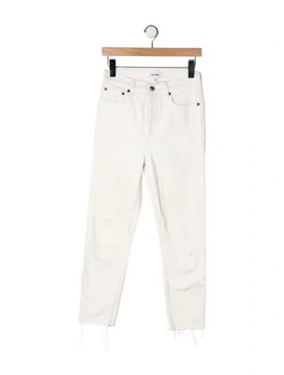 Pre-owned Re/done Straight Leg Pants In Neutrals