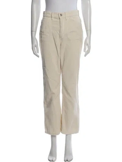 Pre-owned Re/done Straight Leg Pants In Neutrals