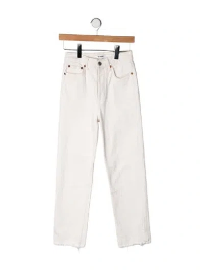 Pre-owned Re/done Straight Leg Pants In Neutrals