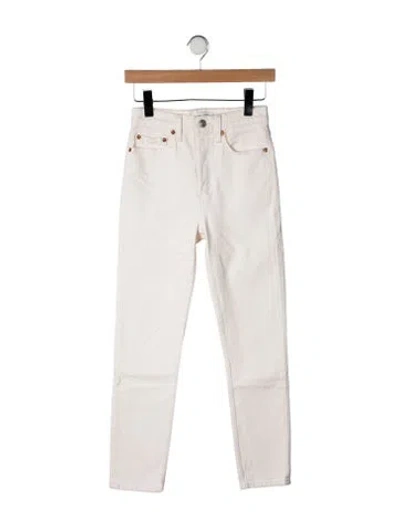 Pre-owned Re/done Straight Leg Pants In Neutrals