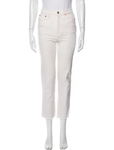 Pre-owned Re/done Straight Leg Pants In Neutrals