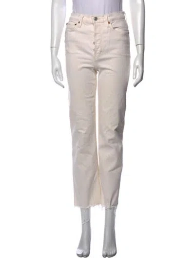 Pre-owned Re/done Straight Leg Pants In Neutrals