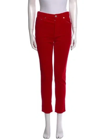 Pre-owned Re/done Straight Leg Pants In Red