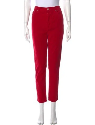 Pre-owned Re/done Straight Leg Pants In Red