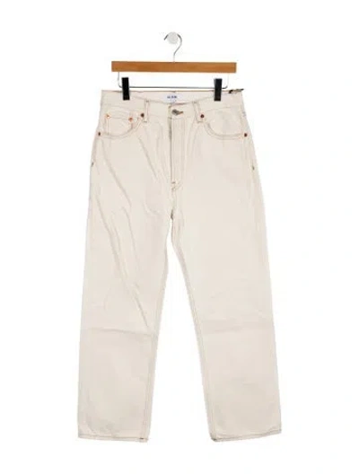 Pre-owned Re/done Straight Leg Pants W/ Tags In White