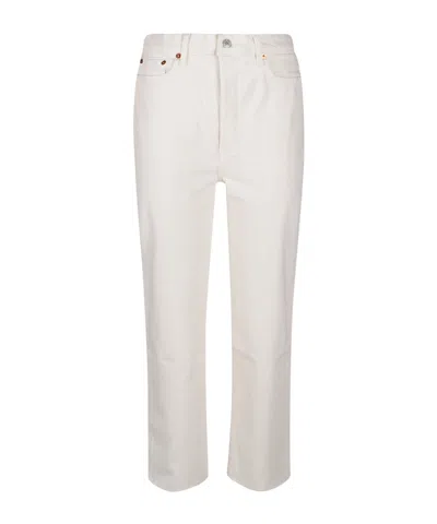 Re/done Straight Leg Pants In White