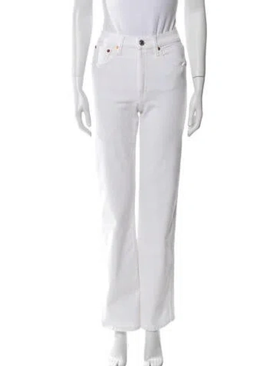 Pre-owned Re/done Straight Leg Pants In White