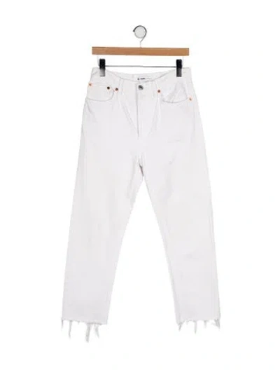 Pre-owned Re/done Straight Leg Pants In White