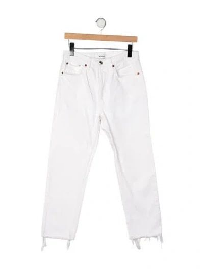 Pre-owned Re/done Straight Leg Pants In White