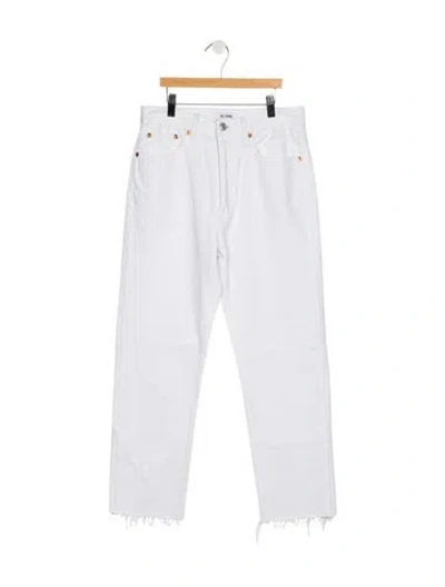 Pre-owned Re/done Straight Leg Pants In White