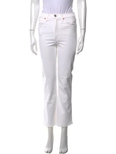 Pre-owned Re/done Straight Leg Pants In White