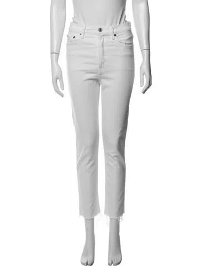 Pre-owned Re/done Straight Leg Pants In White