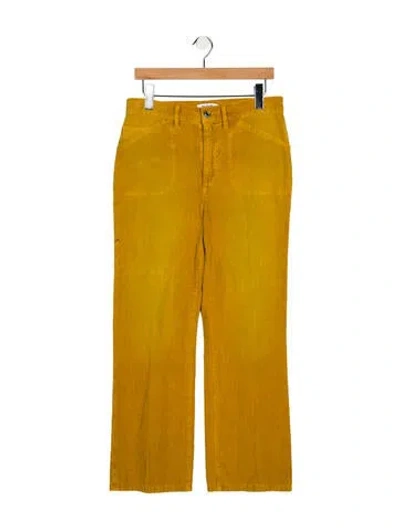Pre-owned Re/done Straight Leg Pants In Yellow