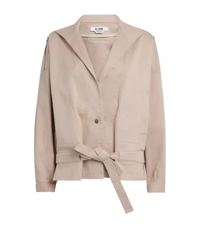 Re/done Re-done Stretch-cotton Debbie Bomber Jacket In Blue