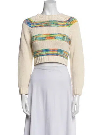 Pre-owned Re/done Striped Bateau Neckline Sweater W/ Tags In Blue