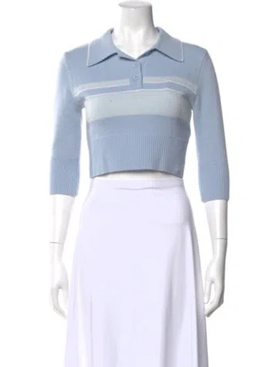 Pre-owned Re/done Striped Crew Neck Sweater In Blue