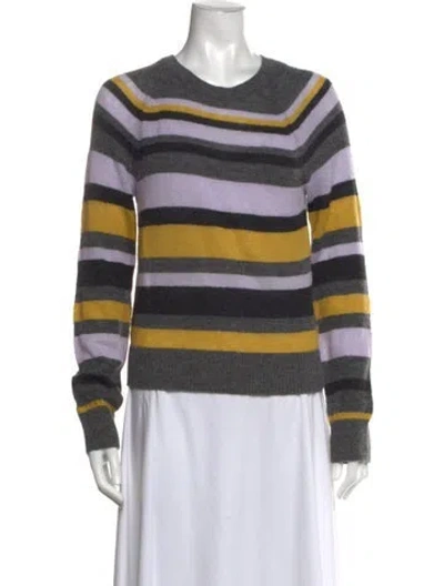 Pre-owned Re/done Striped Crew Neck Sweater W/ Tags In Gray