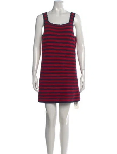 Pre-owned Re/done Striped Mini Dress In Multi