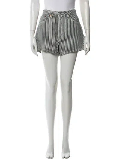 Pre-owned Re/done Striped Mini Shorts In Multi