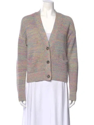 Pre-owned Re/done Striped V-neck Sweater In Multi