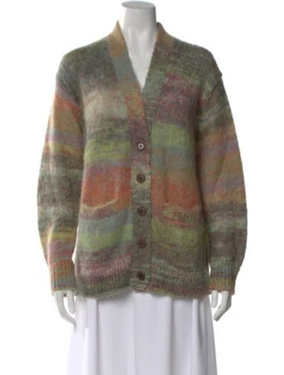 Pre-owned Re/done Striped V-neck Sweater In Multi