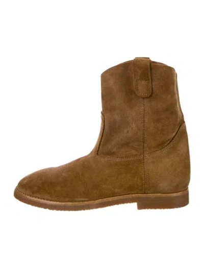 Pre-owned Re/done Suede Boots In Brown
