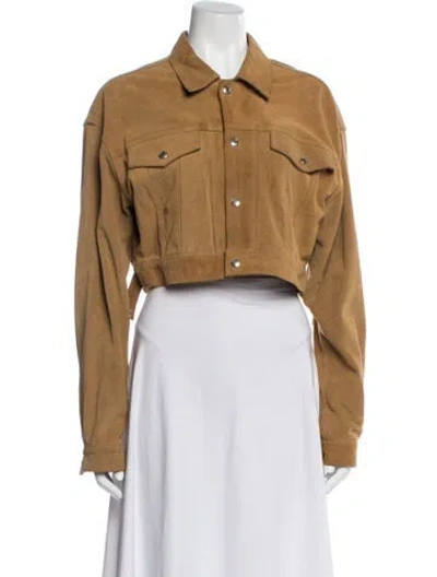 Pre-owned Re/done Suede Denim Jacket In Brown