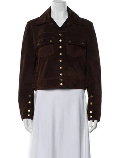 Pre-owned Re/done Suede Jacket In Brown