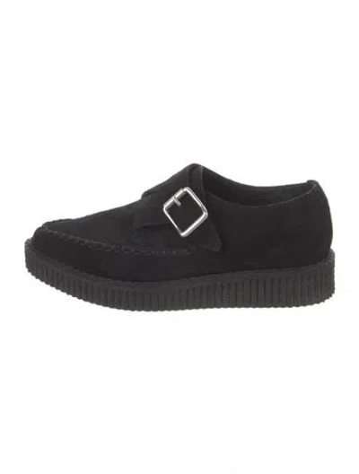 Pre-owned Re/done Suede Loafers In Black
