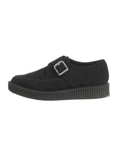 Pre-owned Re/done Suede Loafers In Black