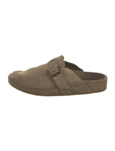 Pre-owned Re/done Suede Mules In Brown