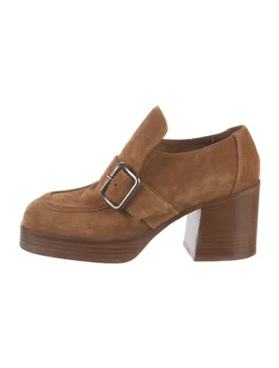 Pre-owned Re/done Suede Pumps In Neutral
