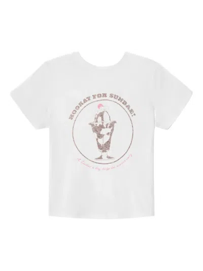 Re/done Sundae Graphic Tee In White
