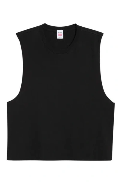 Re/done Susan Cotton Blend Tank In Black