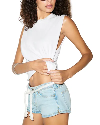 Re/done Susan Cotton Muscle Tee In White