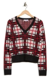 Re/done Tartan V-neck Sweater In Multi