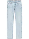Re/done The Anderson Mid-rise Straight-leg Jeans In Blue