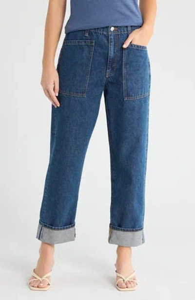 Re/done Originals The Bender Straight Jeans In Blue