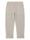 Re/done The Bender Jean Cuffed Jeans In Neutral