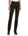 Re/done The Blondie High Rise Jeans In Olive Branch Flocked In Brown