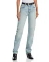 Re/done The Blondie High Rise Straight Jeans In Ripped Tides