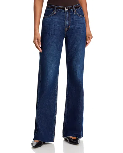 Re/done The Californian Mid Rise Jeans In Dark Santa Cruz In Blue