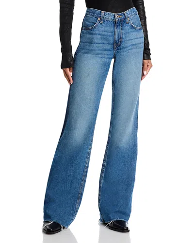 Re/done The Californian Mid Rise Jeans In Mid 70s Shadow In Blue