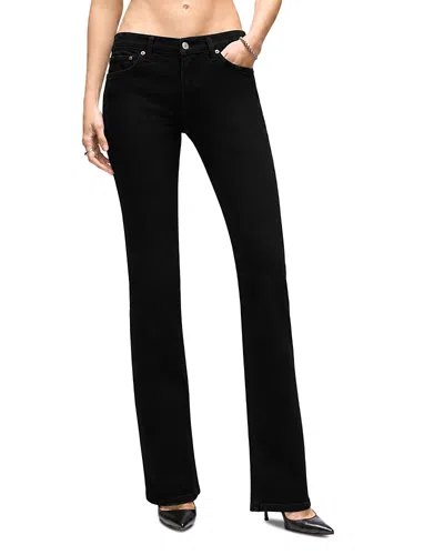 Re/done The Low Rise Micro Bootcut Jeans In Black