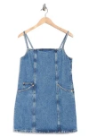 Re/done The Margo Denim Minidress In Blue